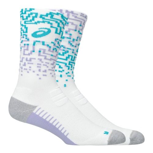 Kojinės ASICS Performance Run Crew white/energy aqua