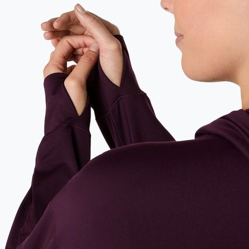 Moteriškas bėgimo džemperis ASICS Nagino Run Winter Hoodie dark aubergine