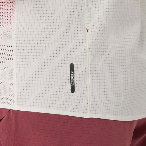 Moteriški bėgimo marškinėliai ASICS Fujitrail Elite Graphic kremas