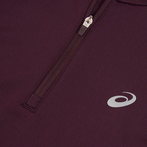 Moteriški bėgimo marškinėliai su ilgomis rankovėmis ASICS Core 1/2 Zip Winter Top dark aubergine
