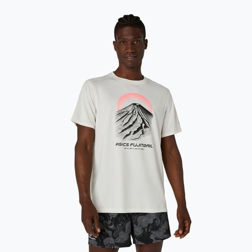 Vyriški bėgimo marškinėliai Asics Fujitrail Logo Ss Top Cream