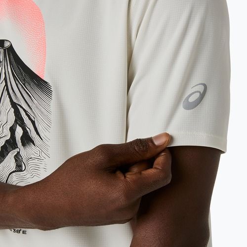 Vyriški bėgimo marškinėliai Asics Fujitrail Logo Ss Top Cream