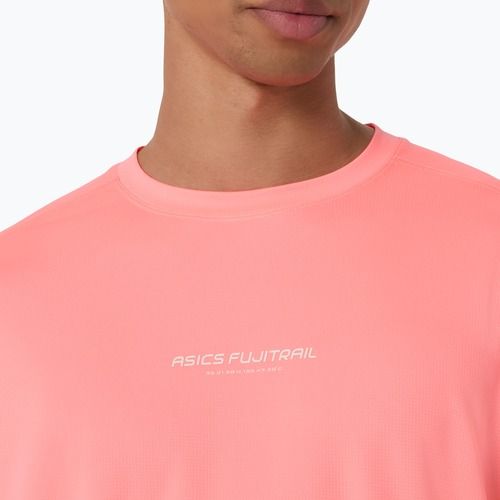 Vyriški bėgimo marškinėliai su ilgomis rankovėmis  Asics Fujitrail Logo Ls Top Sun Coral