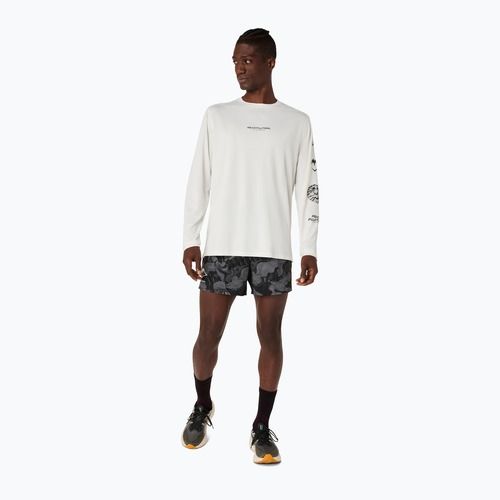Vyriški bėgimo marškinėliai su ilgomis rankovėmis Asics Fujitrail Logo Ls Top Cream