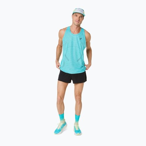 Vyriški bėgimo marškinėliai ASICS Metarun Singlet energy aqua