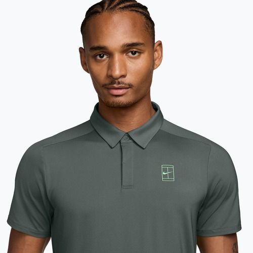 Vyriški teniso polo marškinėliai Nike Court Dri-Fit Advantage camo green/cucumber calm