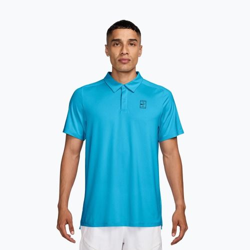 Vyriški teniso polo marškinėliai Nike Court Dri-Fit Advantage baltic blue/black