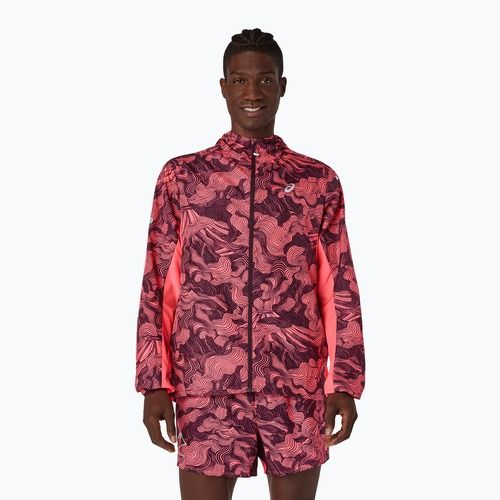 Vyriška bėgimo striukė Asics Fujitrail Packable Jacket blazing coral/dark aubergine