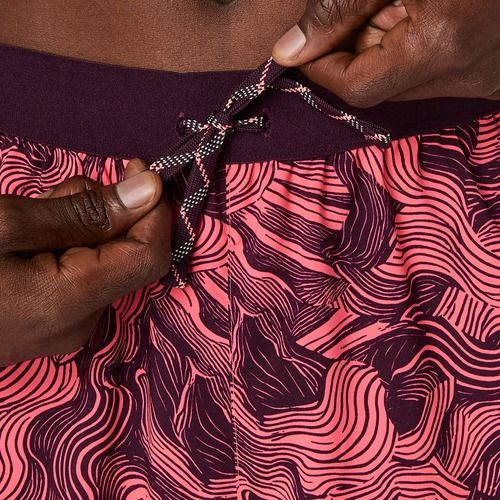 Vyriški bėgimo šortai Asics Fujitrail All Over Print 5In Short Blazing Coral/Dark Aubergine