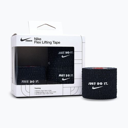 Elastingas kohesinis tvarstis Nike Strenght Flex Lifting Tape 4 vnt. juoda/balta