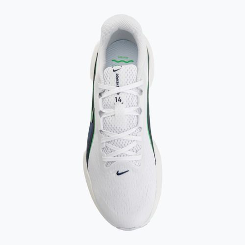Vyriški bėgimo batai Nike Downshifter 14 white/midnight navy/green spark