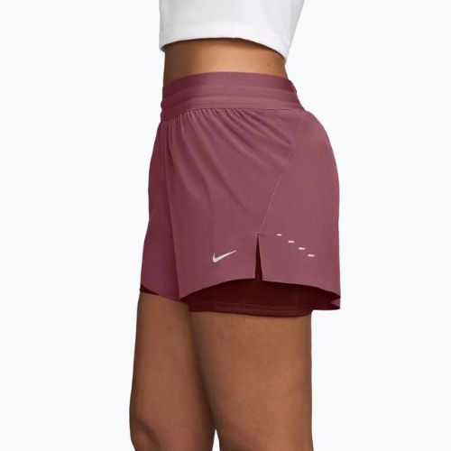 Moteriški bėgimo šortai Nike Swift Mid-Rise 2in1 pink smoke/mystic dates