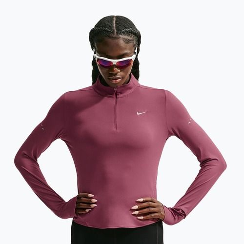 Moteriškas bėgimo džemperis Nike Swift Dri-FIT UV 1/4-Zip pink smoke
