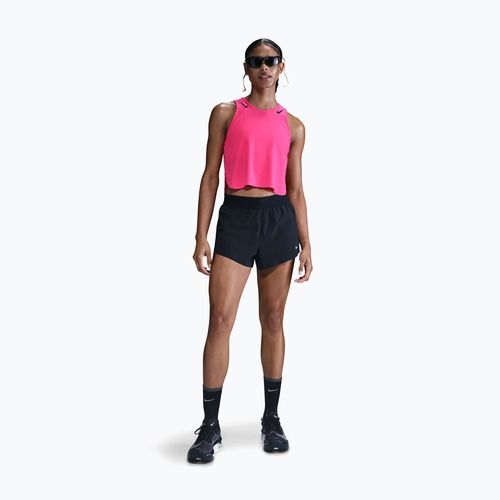 Moteriški bėgimo marškinėliai Nike AeroSwift hyper pink/black