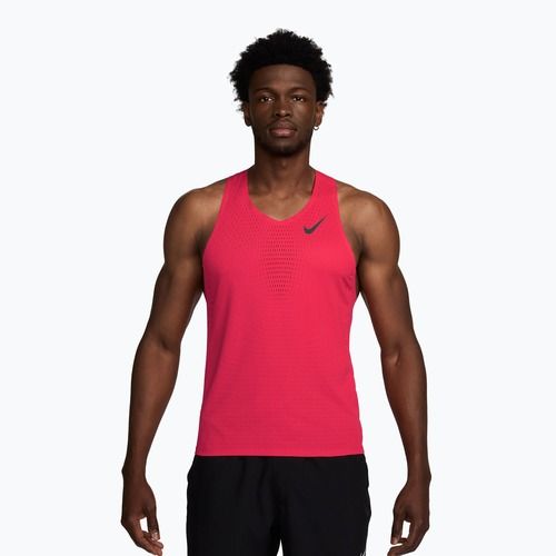 Vyriški bėgimo marškinėliai Nike AeroSwift fusion red/black