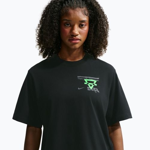 Moteriški bėgimo marškinėliai Nike Swift Dri-Fit black/no color/illusion green