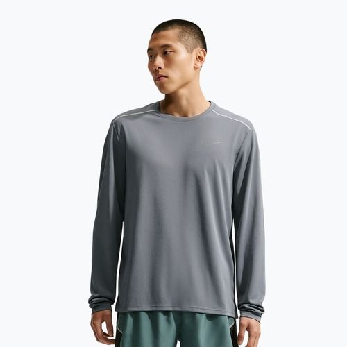 Vyriški bėgimo marškinėliai su ilgomis rankovėmis Nike Miler Dri-Fit UV smoke grey