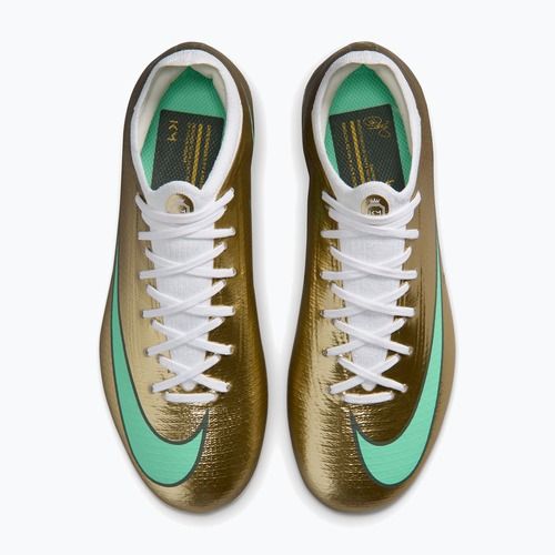 Vaikiški futbolo bateliai Nike Jr. Vapor 17 Pro "Kylian Mbappé" Metallic Gold/Green Glow