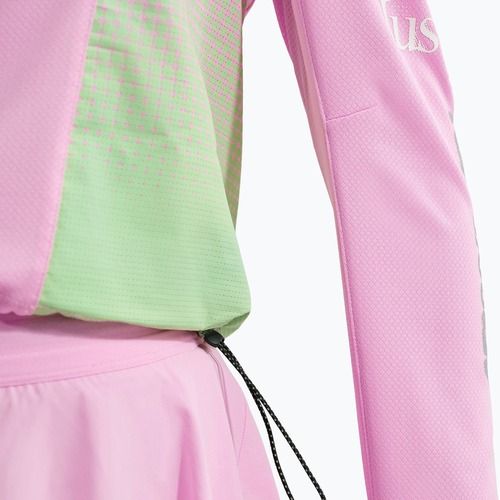 Moteriški bėgimo marškinėliai su ilgomis rankovėmis  Nike Swift Jersey Top pink rise/illusion green