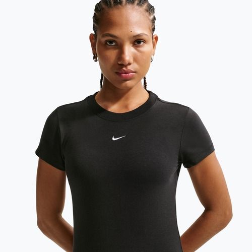 Moteriški marškinėliai Nike Sportswear Chill Knit black/white