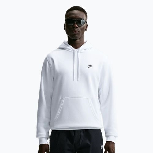 Vyriškas džemperis Nike Club Pullover Hoodie white/white/black