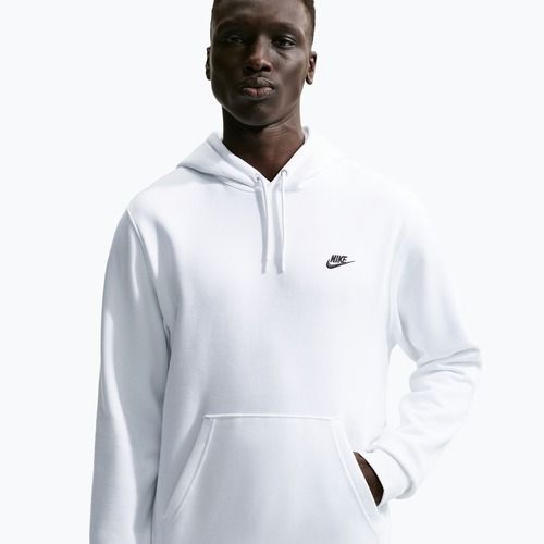 Vyriškas džemperis Nike Club Pullover Hoodie white/white/black