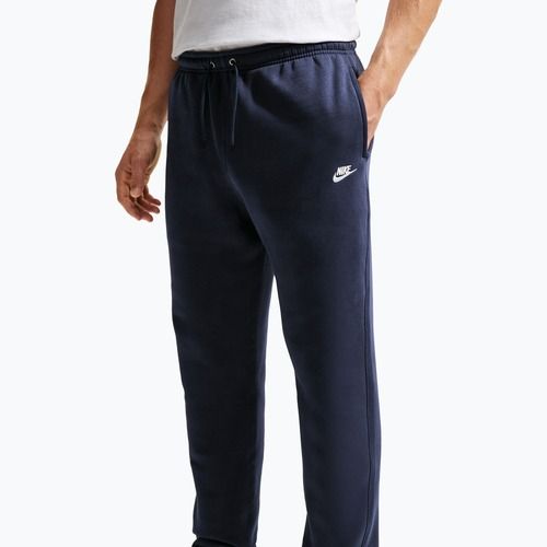 Vyriškos kelnės Nike Club Cuffed Brushed obsidian/obsidian/white
