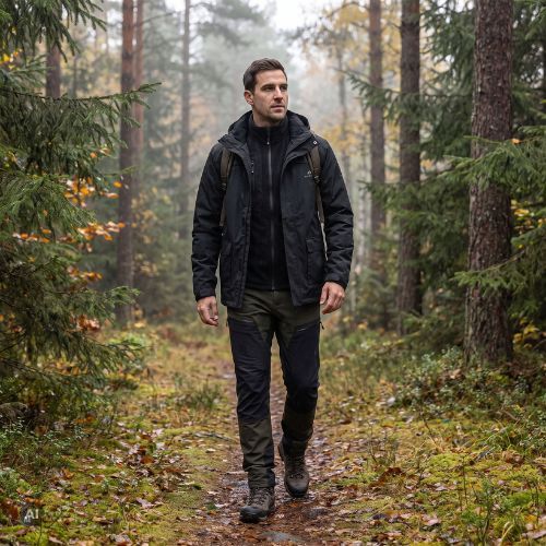 Vyriška 3in1 striukė KADVA TraiLine WP juoda