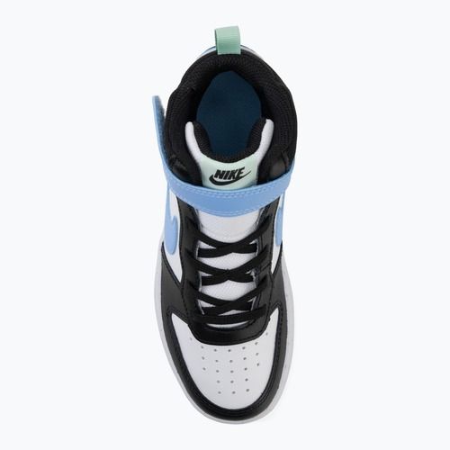 Vaikiški batai Nike Court Borough Mid 2 white/black/arctic green/football blue