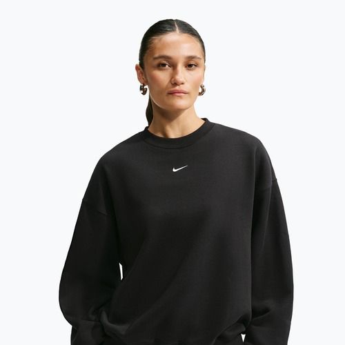Moteriškas džemperis Nike Studio Fleece Medium Weight total black/sail