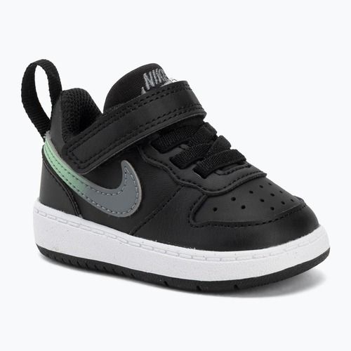 Vaikiški batai Nike Court Borough Low black/smoke grey/white/illusion green