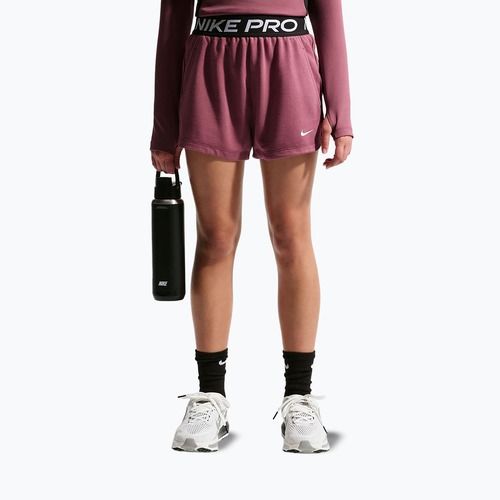 Vaikiški šortai Nike Pro Fleece pink smoke/pink smoke/black/white