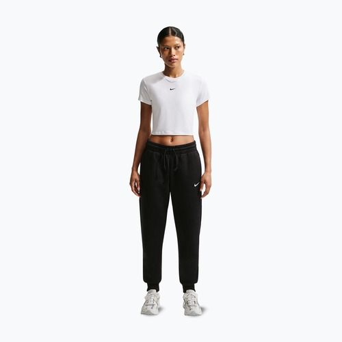 Moteriški marškinėliai Nike Sportswear Chill Knit white/black