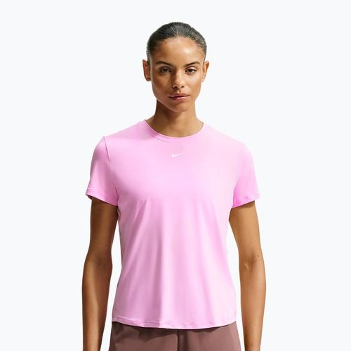 Moteriški treniruočių marškinėliai Nike One Classic pink rise/white