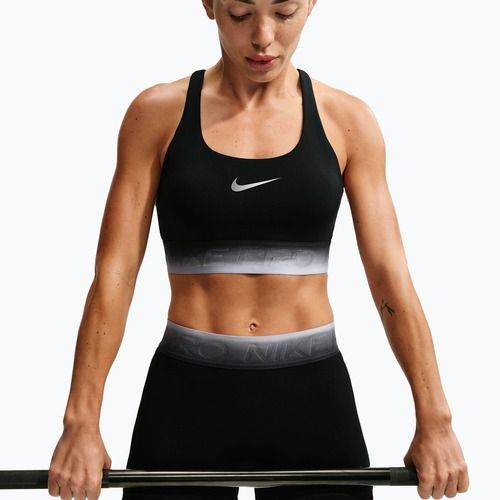 Sportinė liemenėlė Nike Pro black/black/ghost/smoke grey