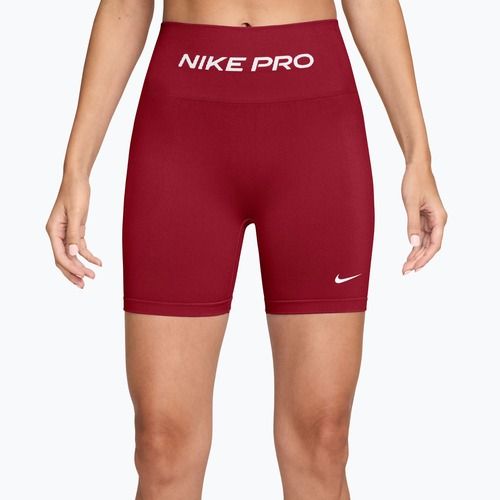 Moteriški treniruočių šortai Nike Pro Seamless tough red/white