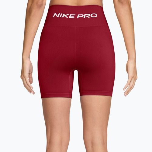 Moteriški treniruočių šortai Nike Pro Seamless tough red/white