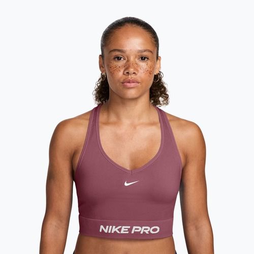 Treniruočių topas Nike Pro Seamless pink smoke/white
