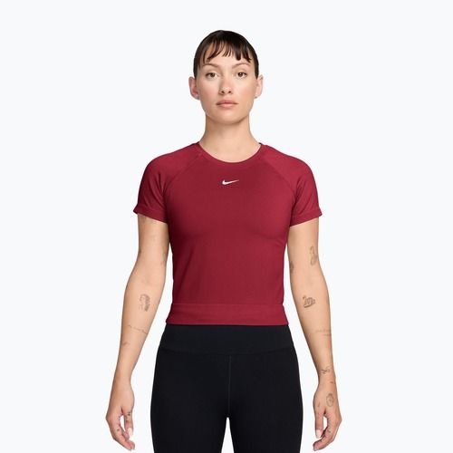 Moteriški treniruočių marškinėliai Nike Pro Seamless tough red/white
