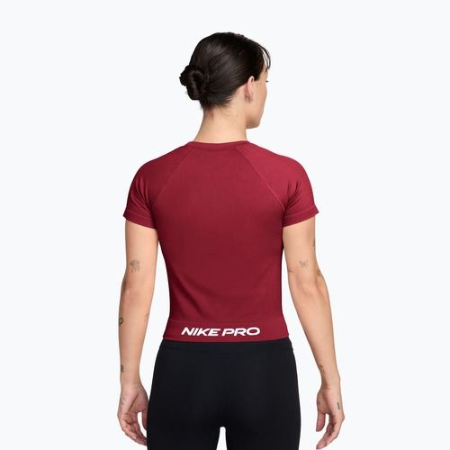 Moteriški treniruočių marškinėliai Nike Pro Seamless tough red/white