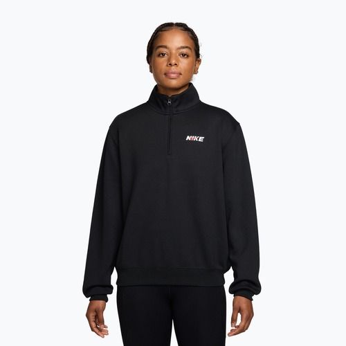 Moteriškas treniruočių džemperis Nike Studio Fleece Sport black/university red/white