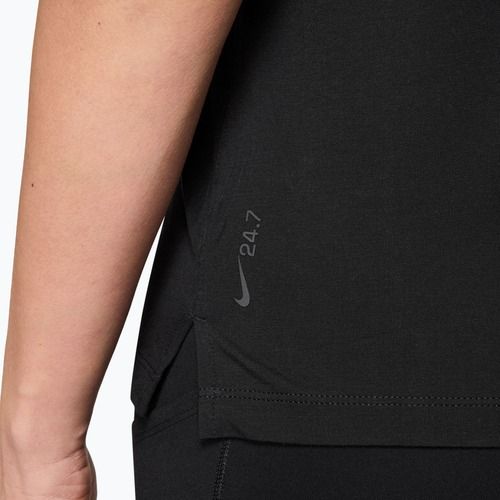 Moteriški treniruočių marškinėliai Nike 24.7 ImpossiblySoft Light black/dark smoke grey