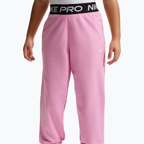 Vaikiškos kelnės Nike Pro Fleece pink rise/pink rise/black/white