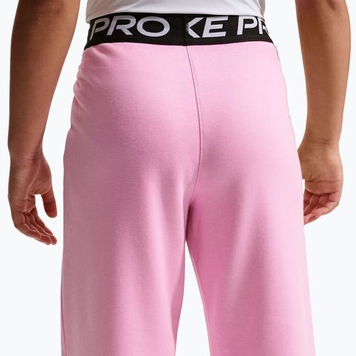 Vaikiškos kelnės Nike Pro Fleece pink rise/pink rise/black/white