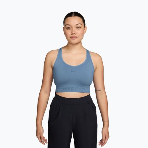 Moteriški treniruočių marškinėliai Nike Pro Seamless work blue