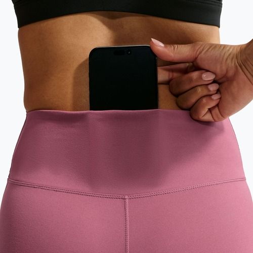 Moteriškos tamprės Nike One Seamless Front pink smoke/white