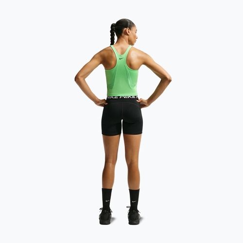Moteriški treniruočių marškinėliai Nike Pro Sculpt illusion green/cucumber calm/black