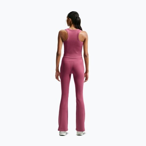 Moteriškos tamprės Nike One High Waisted Flared pink smoke/white