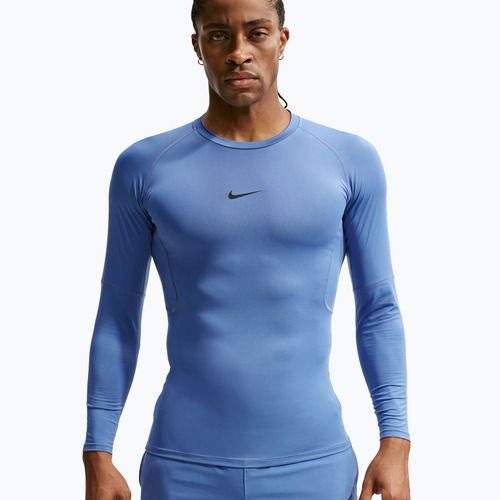 Vyriški treniruočių marškinėliai ilgomis rankovėmis Nike Pro indigo storm/black