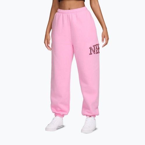 Moteriškos kelnės Nike Studio Fleece pink rise/pink smoke